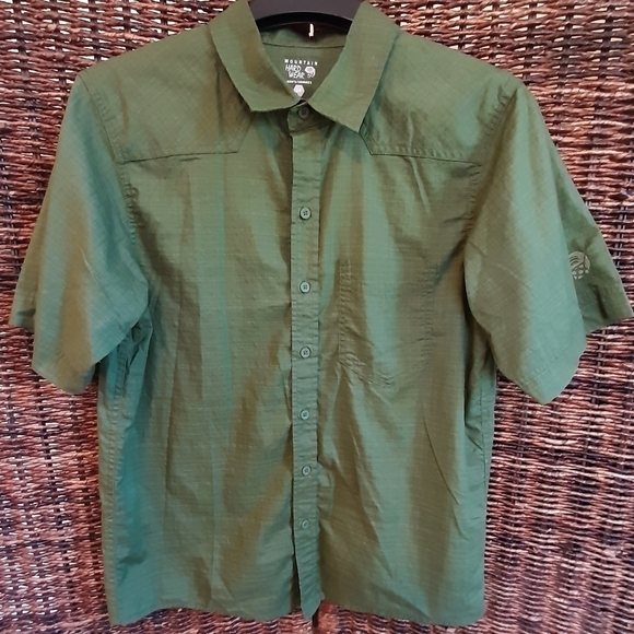 Mountain Hardwear Button Down Casual Short Sleeve Shirt Gorpcore Green Size S - Picture 1 of 8